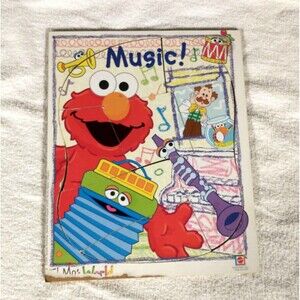 Vintage Elmos World Wooden Puzzle Mattel 42892